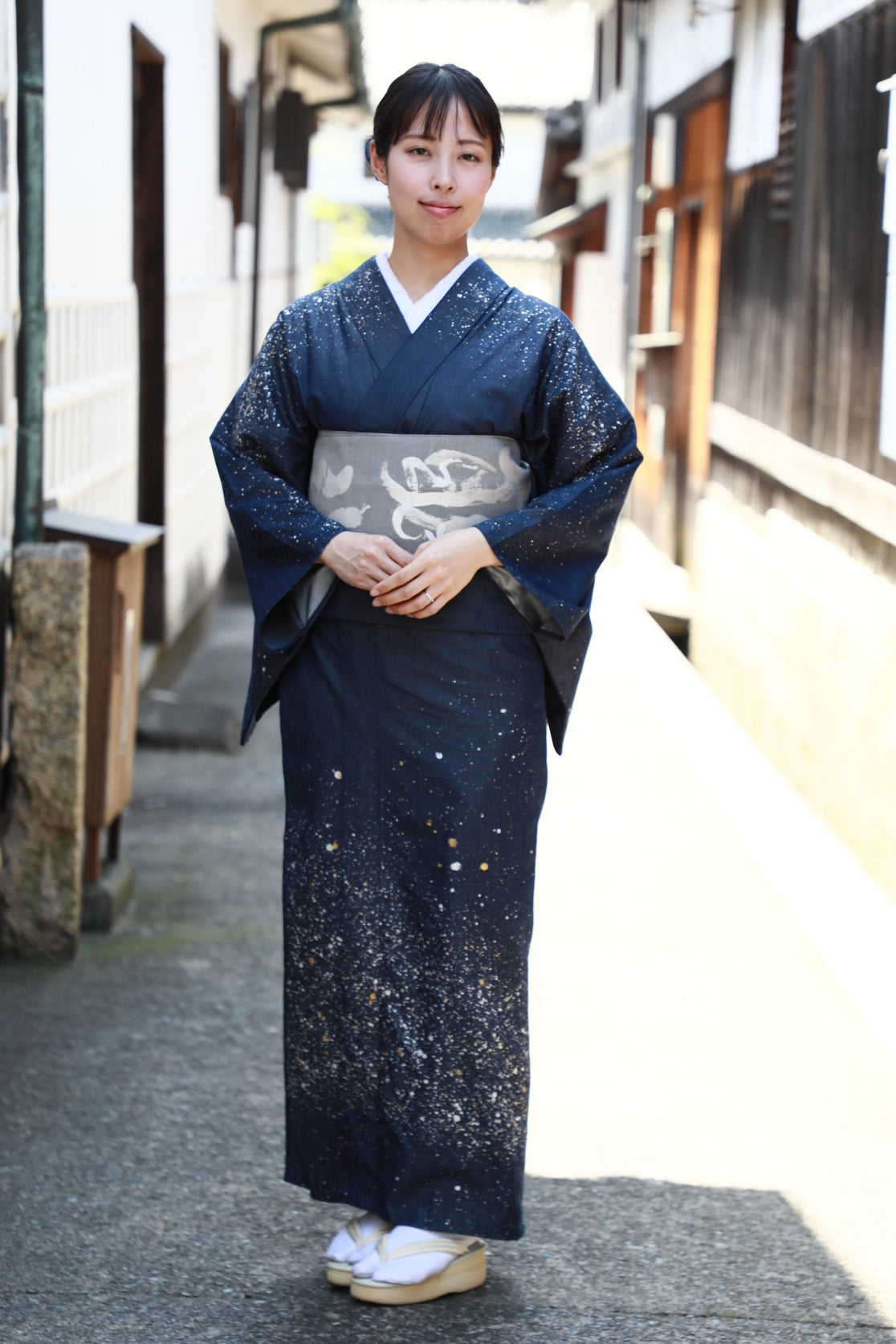 着物 | kimono | 帯 | obi | 児島帯 | kojimaobi | 岡山デニム | たたみべり | denim | デニム着物 | 倉敷デニム | 着物女子 | 七彩染