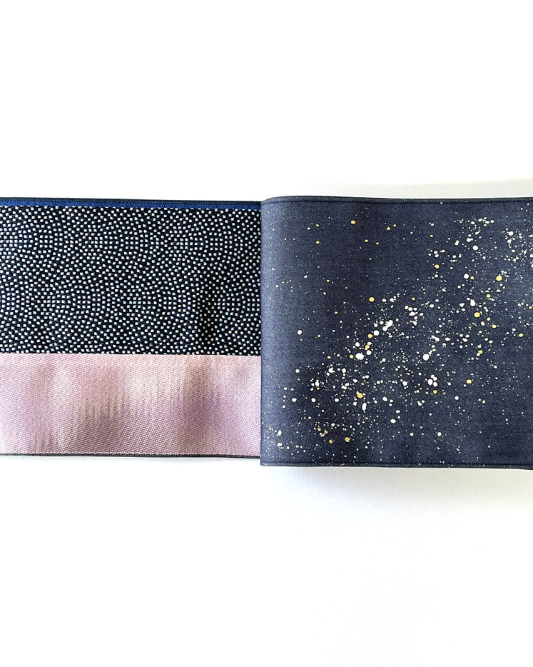 着物 | kimono | 帯 | obi | 児島帯 | kojimaobi | 岡山デニム | たたみべり | シルクデニム | 着物女子 | 七彩染 | 倉敷デニム | 半巾帯 | 宇宙 | 大人女子