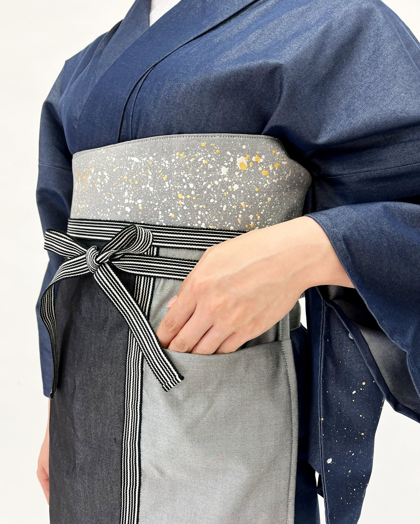 児島帯 | kojimaobi | 真田ひも | シルクデニム | 岡山デニム | エプロン | 前掛け | カフェエプロン
