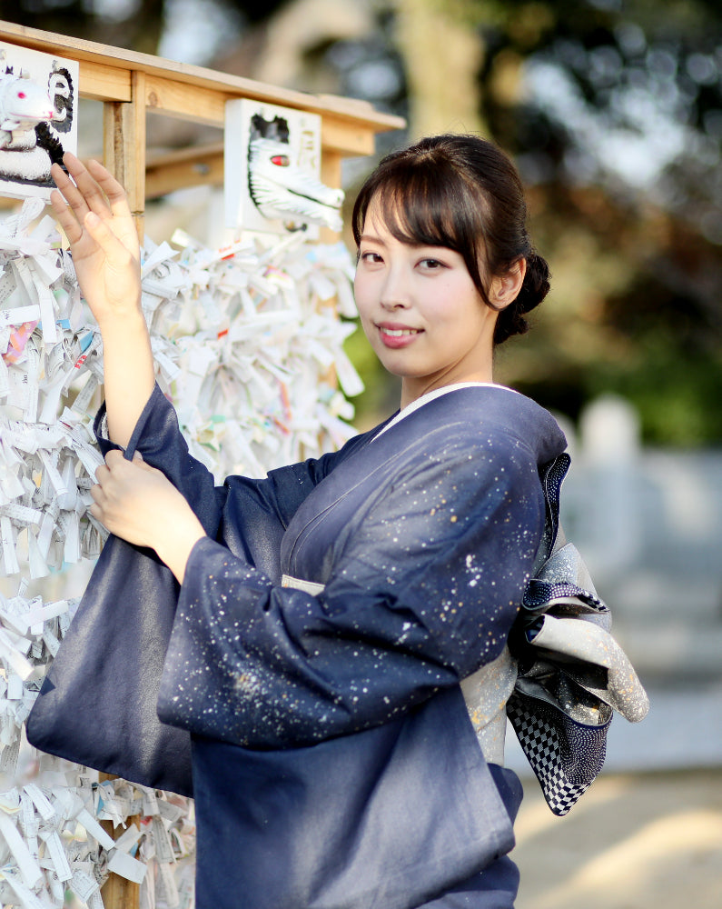 着物 | kimono | 帯 | obi | 児島帯 | kojimaobi | 岡山デニム | たたみべり | denim | 七彩染 | 宇宙 | 大人のデニム | カジュアルデニム | シルクデニム | 岡山デニム