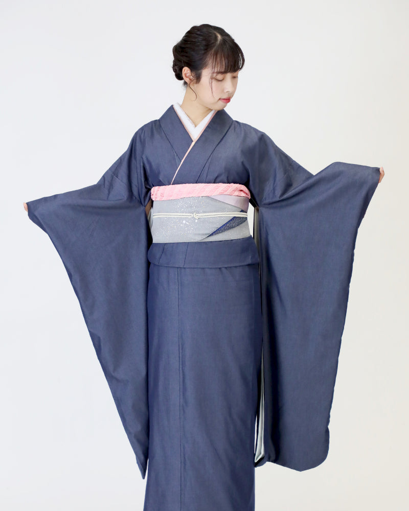 振袖 | デニム | denim | 児島帯 | kojimaobi | シルク | silk | denim | 帯 | obi | 着物 | kimono | 岡山デニム | デニム振袖 | デニム着物 | 岡山着物 | たたみべり