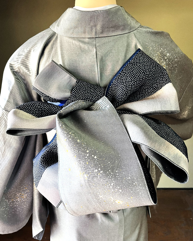 着物 | kimono | 帯 | obi | 児島帯 | kojimaobi | 岡山デニム | たたみべり | シルクデニム | 着物女子 | 七彩染 | 倉敷デニム | 半巾帯 | 宇宙 | 大人女子