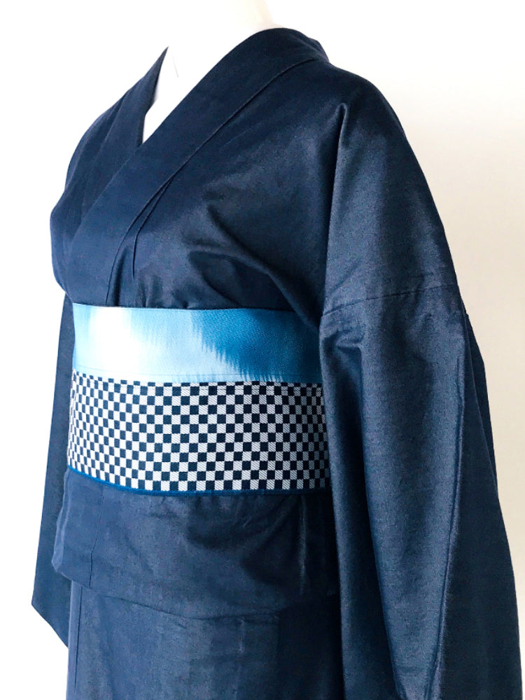 着物 | kimono | 帯 | obi | 児島帯 | kojimaobi | 岡山デニム | たたみべり | denim | デニム着物 | シルクデニム | 大人の着物 | カジュアル着物