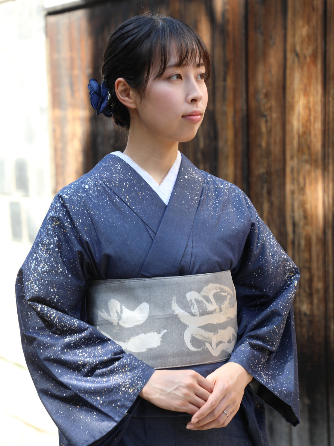 着物 | kimono | 帯 | obi | 児島帯 | kojimaobi | 岡山デニム | たたみべり | denim | デニム着物 | 倉敷デニム | 着物女子 | 七彩染