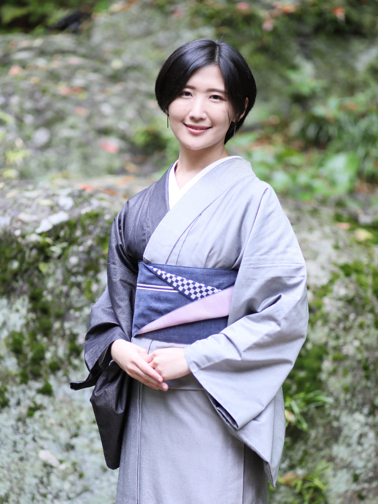 着物 | kimono | 帯 | obi | 児島帯 | kojimaobi | 岡山デニム | たたみべり | デニム着物 | シルクデニム | denim | 大人の着物 | カジュアル着物