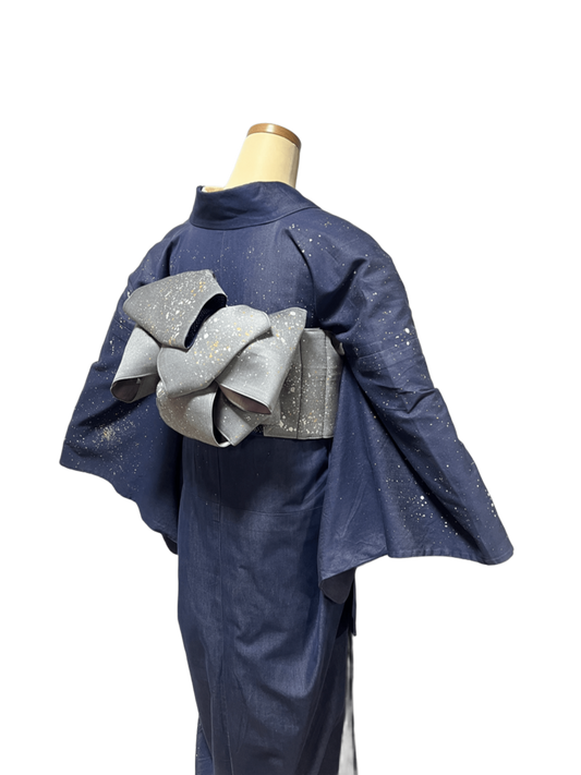 つくり帯 | 和の羽 | シルクデニム | 七彩染 | 児島帯 | 宇宙 | sora | 武田染工 | 武田和也