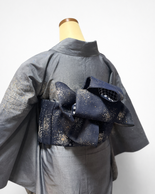 つくり帯 | 和の羽 | シルクデニム | 七彩染 | 児島帯 | 宇宙 | sora | 武田染工 | 武田和也