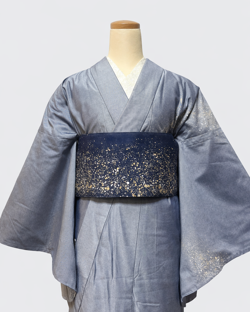 つくり帯 | 和の羽 | シルクデニム | 七彩染 | 児島帯 | 宇宙 | sora | 武田染工 | 武田和也