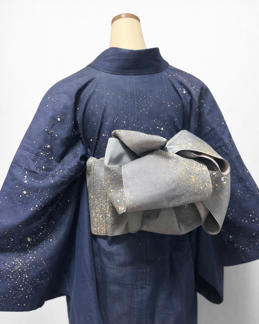 つくり帯 | 和の羽 | シルクデニム | 七彩染 | 児島帯 | 宇宙 | sora | 武田染工 | 武田和也