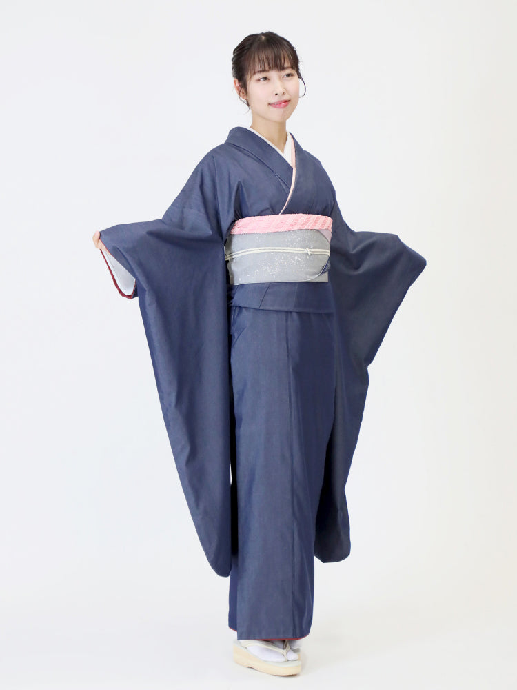 振袖 | デニム | denim | 児島帯 | kojimaobi | シルク | silk | denim | 帯 | obi | 着物 | kimono | 岡山デニム | デニム振袖 | デニム着物 | 岡山着物 | たたみべり