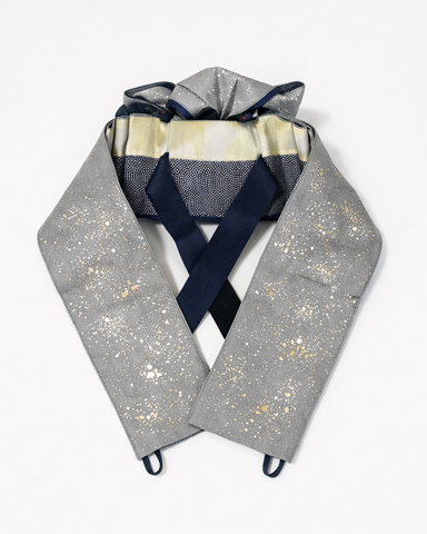 つくり帯 | 和の羽 | シルクデニム | 七彩染 | 児島帯 | 宇宙 | sora | 武田染工 | 武田和也