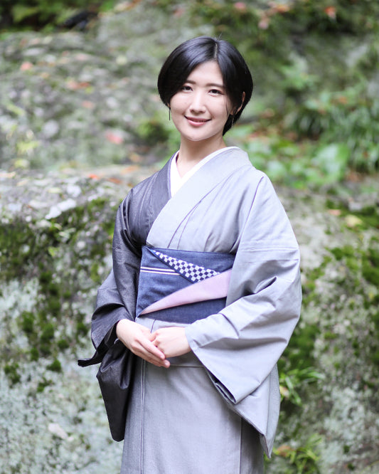 着物 | kimono | 帯 | obi | 児島帯 | kojimaobi | 岡山デニム | たたみべり | デニム着物 | シルクデニム | denim | 大人の着物 | カジュアル着物 