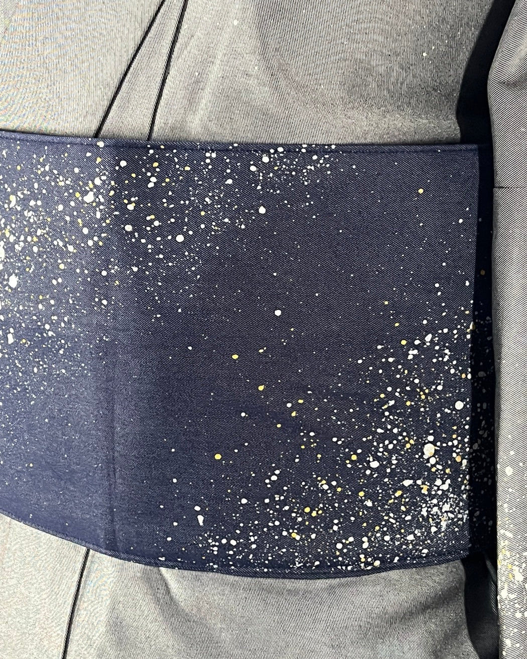 つくり帯 | 和の羽 | シルクデニム | 七彩染 | 児島帯 | 宇宙 | sora | 武田染工 | 武田和也