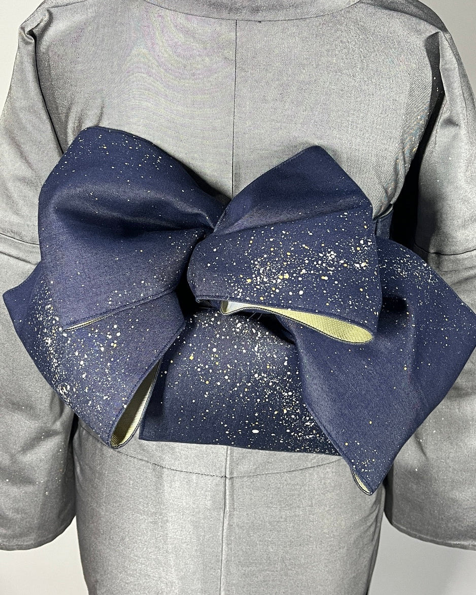 つくり帯 | 和の羽 | シルクデニム | 七彩染 | 児島帯 | 宇宙 | sora | 武田染工 | 武田和也