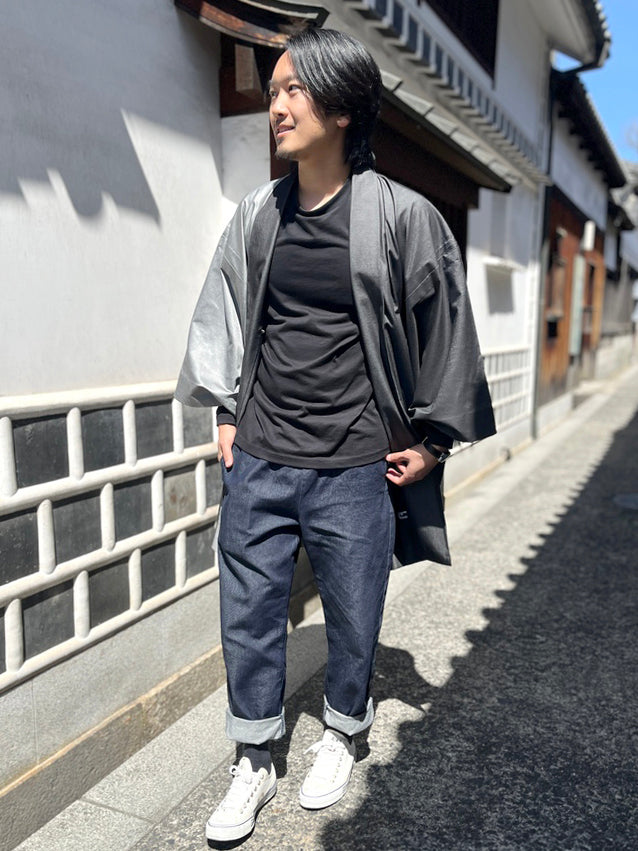 着物 | kimono | 帯 | obi | 児島帯 | kojimaobi | 岡山デニム | たたみべり | denim | デニム着物 | 倉敷デニム | 着物女子 |  羽織コート | 道中着 | 羽織 | シルクデニム | 和洋折衷