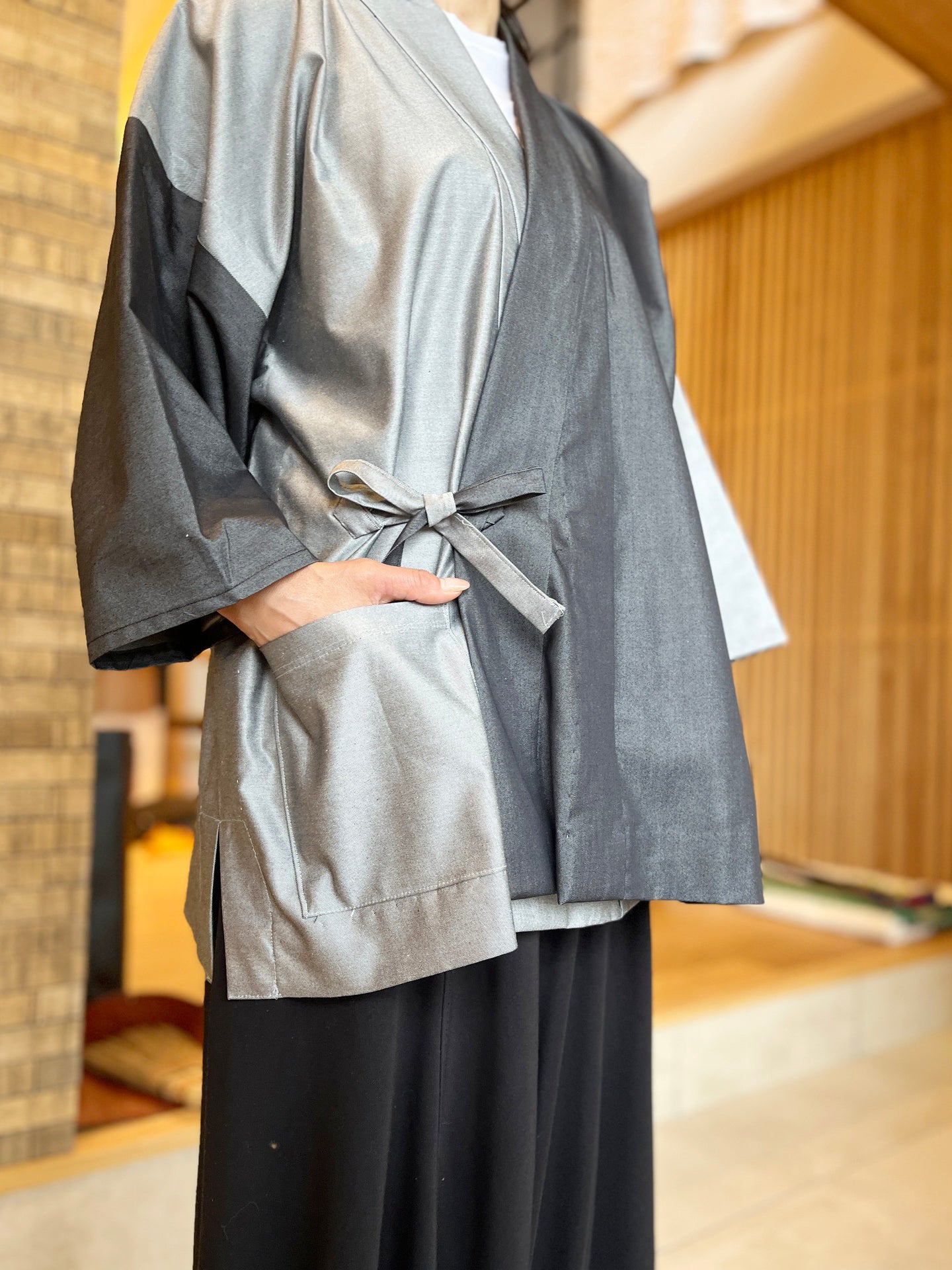 着物 | kimono | 帯 | obi | 児島帯 | kojimaobi | 岡山デニム | たたみべり | denim | デニム着物 | 倉敷デニム | 着物女子 |  上っ張り | シルクデニム