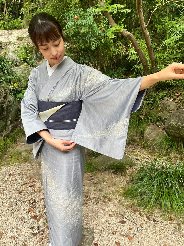 着物 | kimono | 帯 | obi | 児島帯 | kojimaobi | 岡山デニム | たたみべり | denim | デニム着物 | 倉敷デニム | 着物女子 |  七彩染 | 天の川