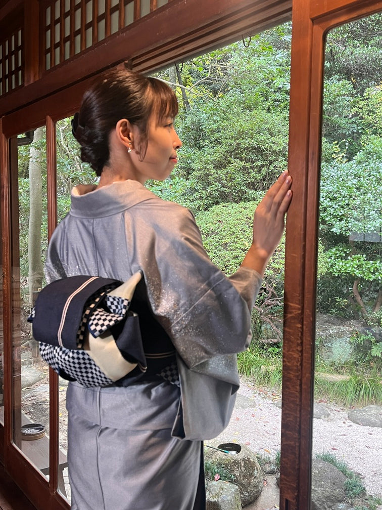 着物 | kimono | 帯 | obi | 児島帯 | kojimaobi | 岡山デニム | たたみべり | denim | デニム着物 | 倉敷デニム | 着物女子 |  七彩染 | 天の川