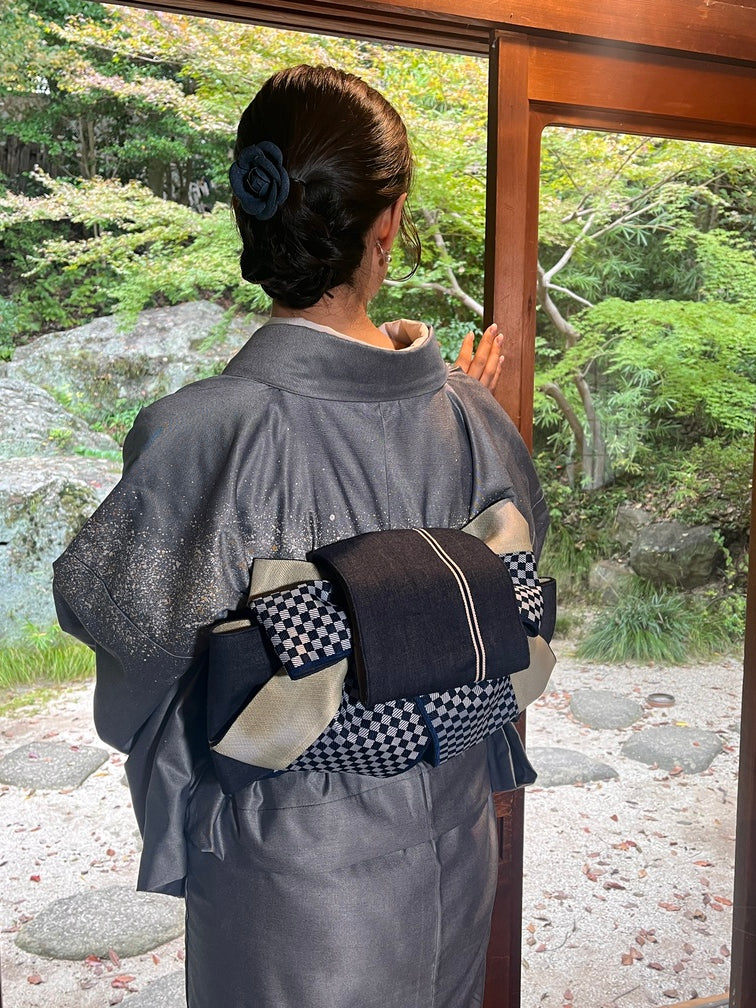 着物 | kimono | 帯 | obi | 児島帯 | kojimaobi | 岡山デニム | たたみべり | denim | デニム着物 | 倉敷デニム | 着物女子 |  七彩染 | 天の川